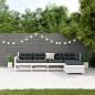 vidaXL Set muebles jardín 5 pzas con cojines madera maciza pino blanco vidaXL Set muebles jardín 5 pzas con cojines madera maciza pino blanco