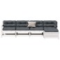 vidaXL Set muebles jardín 5 pzas con cojines madera maciza pino blanco vidaXL Set muebles jardín 5 pzas con cojines madera maciza pino blanco