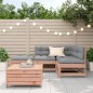 vidaXL Juego de muebles jardín 5 pzas y cojines madera abeto Douglas