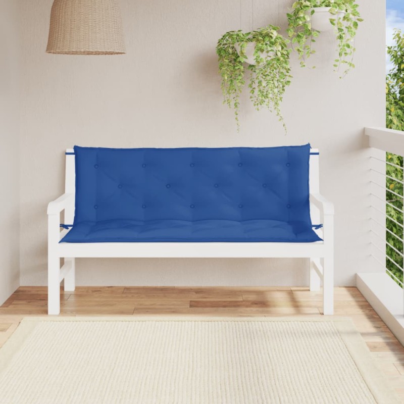 vidaXL Cojines de banco de jardín 2 uds tela Oxford azul 150x50x7 cm vidaXL Cojines de banco de jardín 2 uds tela Oxford azul 150x50x7 cm
