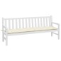 vidaXL Cojín para banco de jardín tela Oxford crema 200x50x7 cm vidaXL Cojín para banco de jardín tela Oxford crema 200x50x7 cm