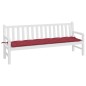 vidaXL Cojín de banco de jardín tela Oxford rojo tinto 200x50x7 cm vidaXL Cojín de banco de jardín tela Oxford rojo tinto 200x50x7 cm
