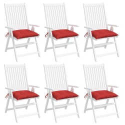 vidaXL Cojines para palets 6 unidades tela Oxford rojo 50x50x7 cm