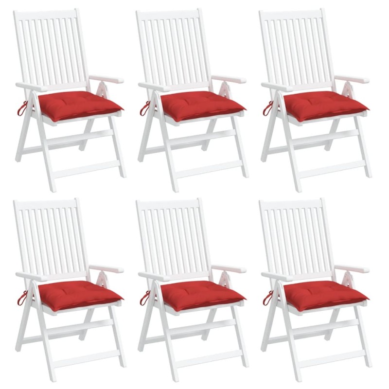 vidaXL Cojines para palets 6 unidades tela Oxford rojo 50x50x7 cm