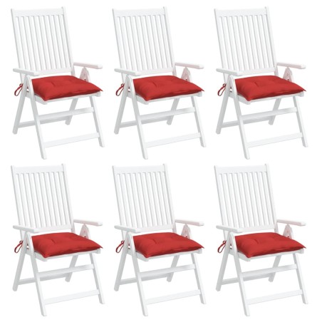 vidaXL Cojines para palets 6 unidades tela Oxford rojo 50x50x7 cm