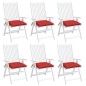 vidaXL Cojines para palets 6 unidades tela Oxford rojo 50x50x7 cm