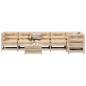 vidaXL Juego de muebles de jardín 7 pzas y cojines madera maciza pino vidaXL Juego de muebles de jardín 7 pzas y cojines madera maciza pino