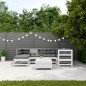 vidaXL Set muebles jardín 7 pzas con cojines madera maciza pino blanco vidaXL Set muebles jardín 7 pzas con cojines madera maciza pino blanco