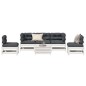 vidaXL Set muebles jardín 6 pzas con cojines madera maciza pino blanco vidaXL Set muebles jardín 6 pzas con cojines madera maciza pino blanco