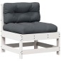vidaXL Set muebles jardín 6 pzas con cojines madera maciza pino blanco vidaXL Set muebles jardín 6 pzas con cojines madera maciza pino blanco