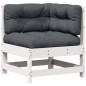 vidaXL Set muebles jardín 6 pzas con cojines madera maciza pino blanco vidaXL Set muebles jardín 6 pzas con cojines madera maciza pino blanco