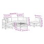 vidaXL Set muebles jardín 6 pzas con cojines madera maciza pino blanco vidaXL Set muebles jardín 6 pzas con cojines madera maciza pino blanco