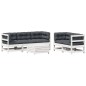 vidaXL Set muebles jardín 6 pzas con cojines madera maciza pino blanco vidaXL Set muebles jardín 6 pzas con cojines madera maciza pino blanco