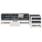 vidaXL Set muebles jardín 6 pzas con cojines madera maciza pino blanco vidaXL Set muebles jardín 6 pzas con cojines madera maciza pino blanco