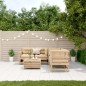vidaXL Juego de muebles de jardín 5 pzas y cojines madera maciza pino vidaXL Juego de muebles de jardín 5 pzas y cojines madera maciza pino