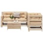 vidaXL Juego de muebles de jardín 5 pzas y cojines madera maciza pino vidaXL Juego de muebles de jardín 5 pzas y cojines madera maciza pino
