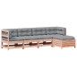 vidaXL Juego de muebles jardín 5 pzas y cojines madera abeto Douglas