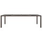vidaXL Mesa de jardín superficie de vidrio ratán sintético marrón vidaXL Mesa de jardín superficie de vidrio ratán sintético marrón