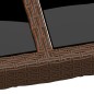 vidaXL Mesa de jardín superficie de vidrio ratán sintético marrón vidaXL Mesa de jardín superficie de vidrio ratán sintético marrón