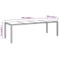 vidaXL Mesa de jardín superficie de vidrio ratán sintético marrón vidaXL Mesa de jardín superficie de vidrio ratán sintético marrón