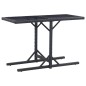 vidaXL Set de comedor de jardín 3 pzas ratán PE vidrio templado negro vidaXL Set de comedor de jardín 3 pzas ratán PE vidrio templado negro