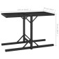 vidaXL Set de comedor de jardín 3 pzas ratán PE vidrio templado negro vidaXL Set de comedor de jardín 3 pzas ratán PE vidrio templado negro