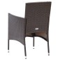vidaXL Set de comedor de jardín 5 pzas ratán PE vidrio templado marrón vidaXL Set de comedor de jardín 5 pzas ratán PE vidrio templado marrón