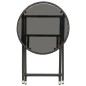vidaXL Set de bistró de jardín 3 pzas ratán PE vidrio templado negro vidaXL Set de bistró de jardín 3 pzas ratán PE vidrio templado negro