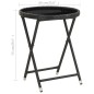 vidaXL Set de bistró de jardín 3 pzas ratán PE vidrio templado negro vidaXL Set de bistró de jardín 3 pzas ratán PE vidrio templado negro