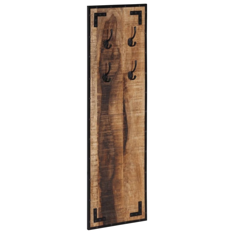 vidaXL Perchero madera maciza de mango rugosa 35x8x110 cm vidaXL Perchero madera maciza de mango rugosa 35x8x110 cm