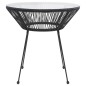 vidaXL Mesa de comedor de jardín acero y vidrio negra Ø70x74 cm vidaXL Mesa de comedor de jardín acero y vidrio negra Ø70x74 cm