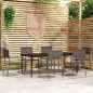 vidaXL Juego de comedor para jardín 7 piezas gris vidaXL Juego de comedor para jardín 7 piezas gris