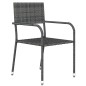 vidaXL Juego de comedor para jardín 7 piezas gris vidaXL Juego de comedor para jardín 7 piezas gris