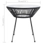 vidaXL Mesa de comedor de jardín acero y vidrio negra Ø70x74 cm vidaXL Mesa de comedor de jardín acero y vidrio negra Ø70x74 cm