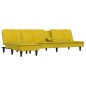 vidaXL Sofá cama en forma de L terciopelo amarillo 255x140x70 cm vidaXL Sofá cama en forma de L terciopelo amarillo 255x140x70 cm