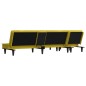 vidaXL Sofá cama en forma de L terciopelo amarillo 255x140x70 cm vidaXL Sofá cama en forma de L terciopelo amarillo 255x140x70 cm
