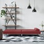 vidaXL Sofá cama con portavasos cuero sintético rojo tinto vidaXL Sofá cama con portavasos cuero sintético rojo tinto