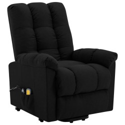 vidaXL Sillón de masaje elevable tela negro