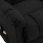 vidaXL Sillón de masaje elevable tela negro vidaXL Sillón de masaje elevable tela negro
