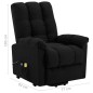 vidaXL Sillón de masaje elevable tela negro vidaXL Sillón de masaje elevable tela negro
