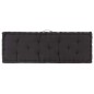 vidaXL Cojín para palés algodón negro 120x40x7 cm vidaXL Cojín para palés algodón negro 120x40x7 cm