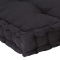 vidaXL Cojín para palés algodón negro 120x40x7 cm vidaXL Cojín para palés algodón negro 120x40x7 cm
