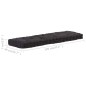 vidaXL Cojín para palés algodón negro 120x40x7 cm vidaXL Cojín para palés algodón negro 120x40x7 cm