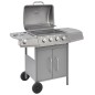 vidaXL Barbacoa grill de gas 4+1 quemadores plateada vidaXL Barbacoa grill de gas 4+1 quemadores plateada