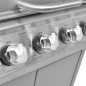 vidaXL Barbacoa grill de gas 4+1 quemadores plateada vidaXL Barbacoa grill de gas 4+1 quemadores plateada