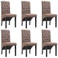 vidaXL Sillas de comedor 6 unidades tela marrón vidaXL Sillas de comedor 6 unidades tela marrón