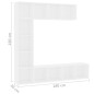 vidaXL Mueble de TV y librería 3 piezas blanco 180x30x180 cm vidaXL Mueble de TV y librería 3 piezas blanco 180x30x180 cm
