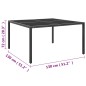 vidaXL Mesa de jardín de acero y vidrio antracita 130x130x72 cm vidaXL Mesa de jardín de acero y vidrio antracita 130x130x72 cm