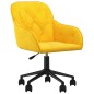 vidaXL Silla de oficina giratoria de terciopelo amarillo vidaXL Silla de oficina giratoria de terciopelo amarillo