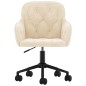 vidaXL Silla de oficina giratoria de terciopelo color crema vidaXL Silla de oficina giratoria de terciopelo color crema